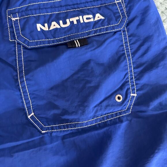 Nautica Men's Royal Blue Swim Board Shorts - Picture 4 of 5